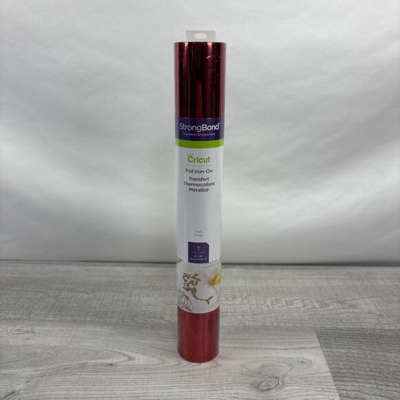 Cricut Other - Cricut  Foil Iron-on, 12" X 24" in Red - Strong Bond
